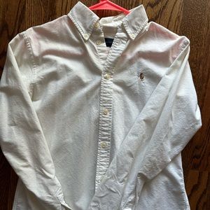 Womens Ralph Lauren Classic White Button Size S